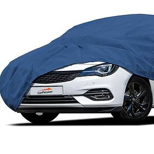 Pokrowiec ochronny na cały samochód typu hatchback, idealny do zabezpieczenia pojazdu przed warunkam.